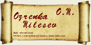 Ozrenka Milešev vizit kartica